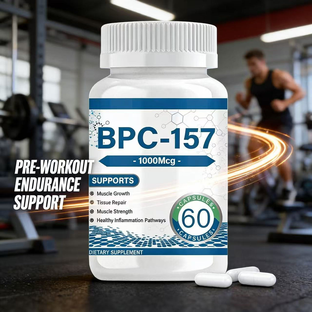 BPC-157 Muscle Growth & Repair Peptide Complex ，1000mcg per Capsule (60ct) | Non-GMO， help you bounce back faster, support whole-body wellness— convenient daily capsule.BPC 157