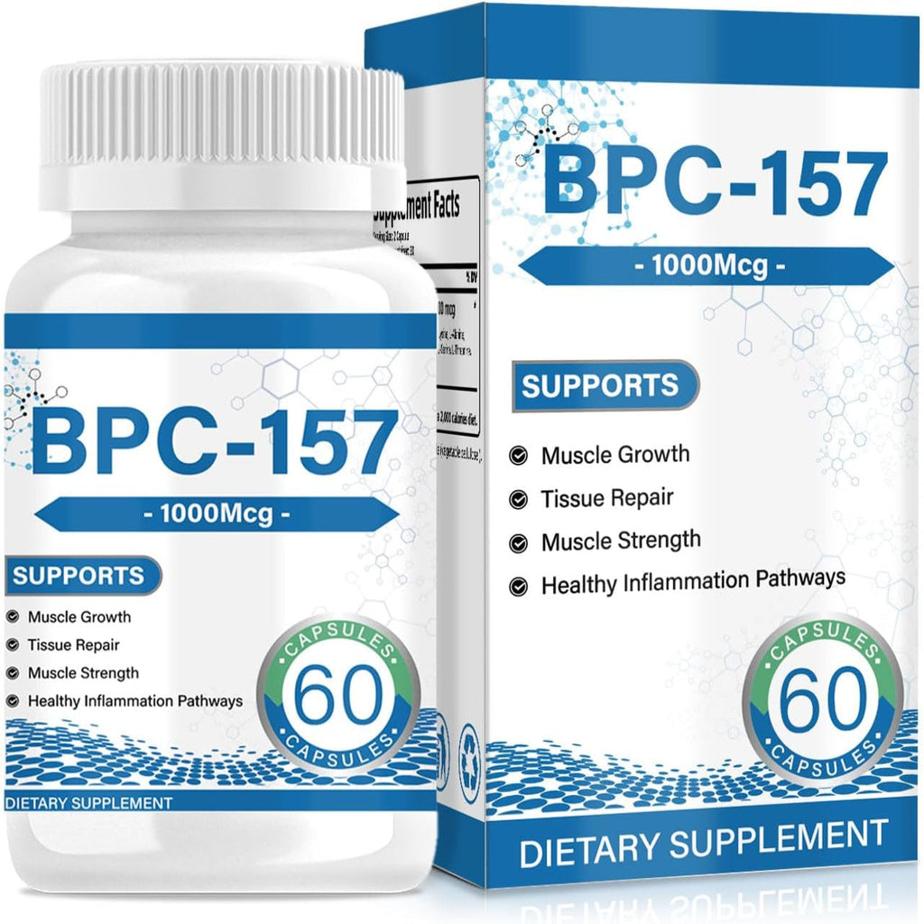BPC-157 Muscle Growth & Repair Peptide Complex ，1000mcg per Capsule (60ct) | Non-GMO， help you bounce back faster, support whole-body wellness— convenient daily capsule.BPC 157