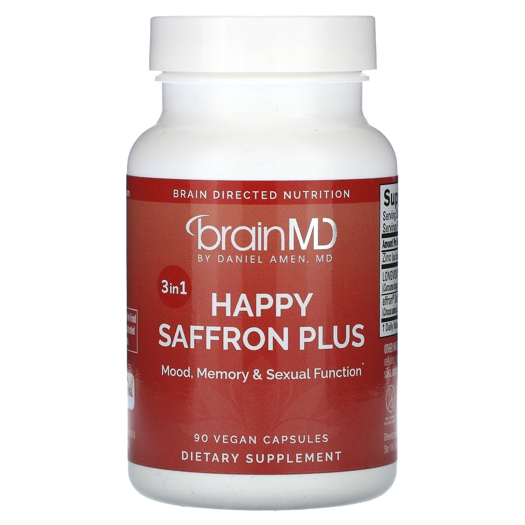 BrainMD Happy Saffron Plus, 90 Vegan Capsules