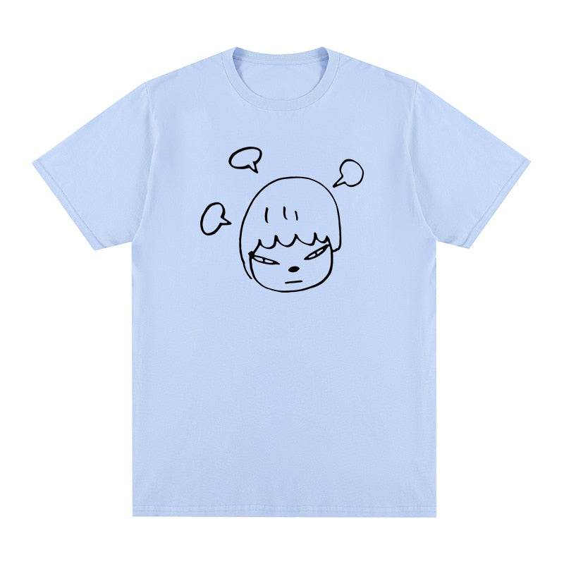 Unisex Short Sleeve Yoshitomo Nara Print T-shirts