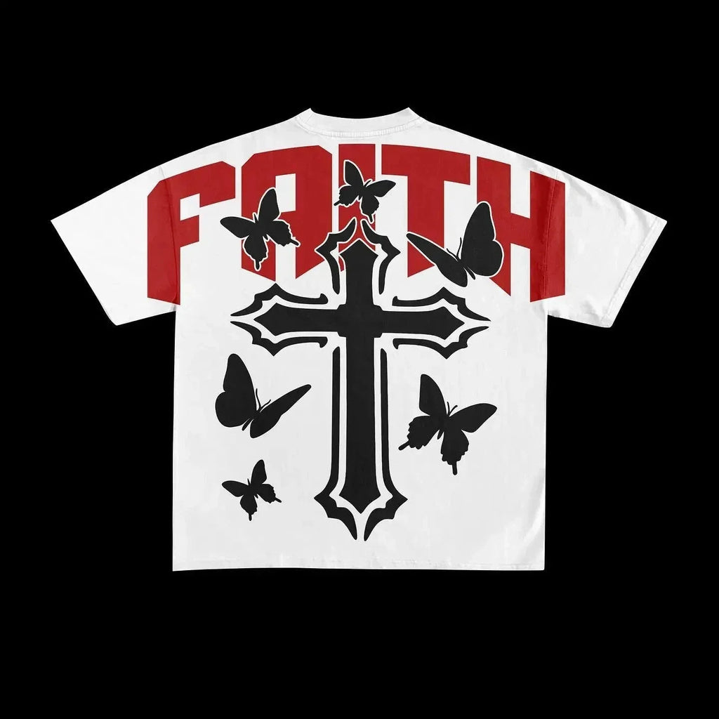Faith Cotton Oversized Graphic Tee