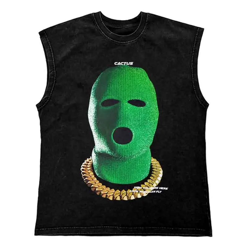 Gangsta T Shirt - Washed Tank Top for Men