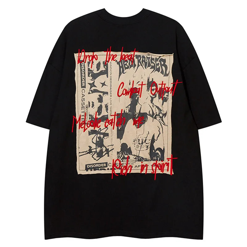 Retro Patch Hip Hop Oversized Y2K T-Shirts