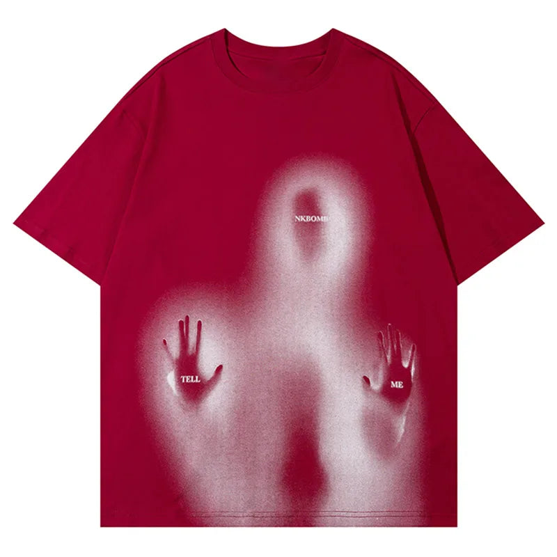 Punk Rock T Shirts Unreal Shadows Oversized Graphic Tee