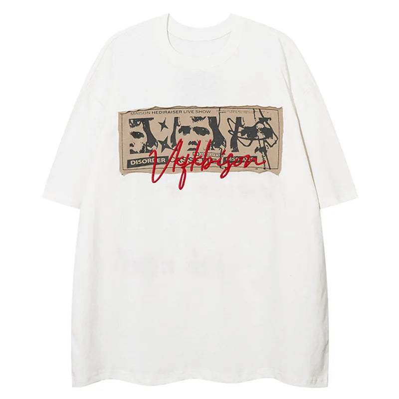 Retro Patch Hip Hop Oversized Y2K T-Shirts