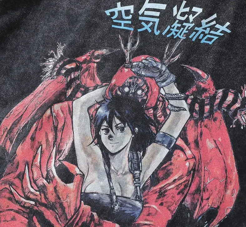 Oversized Vintage Manga Anime T Shirt for Men