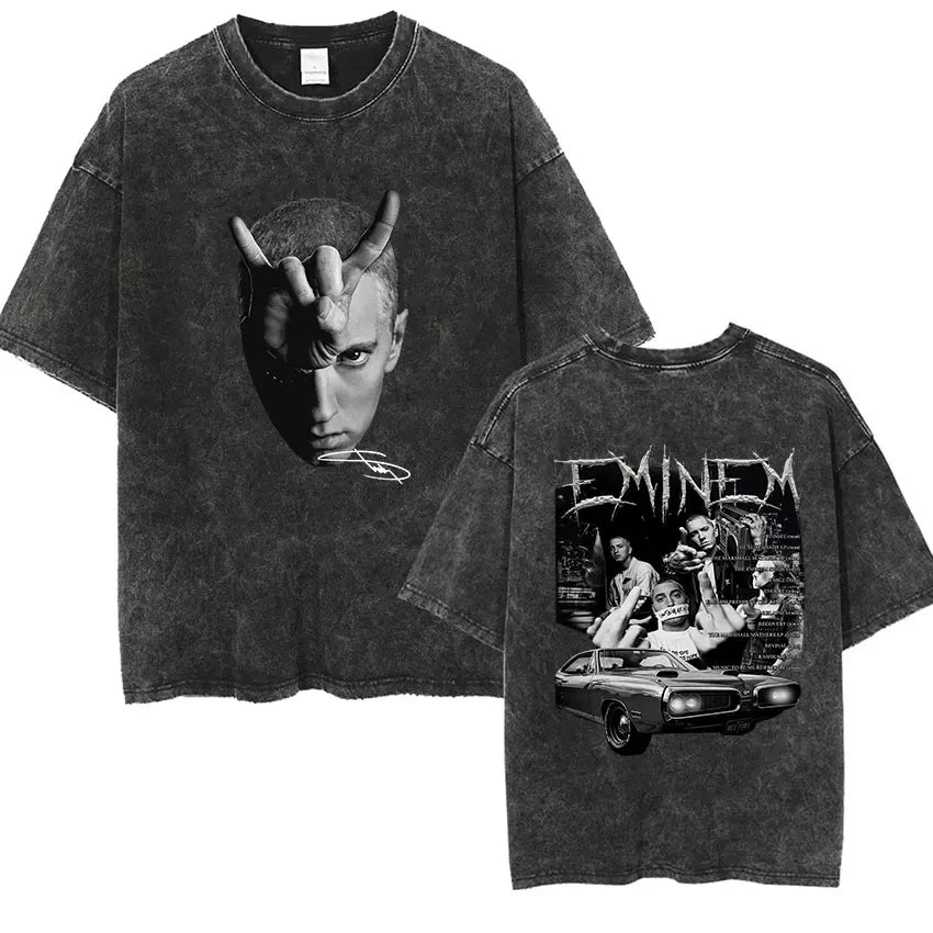 Rapper Eminem Vintage Washed Graphic T-Shirt