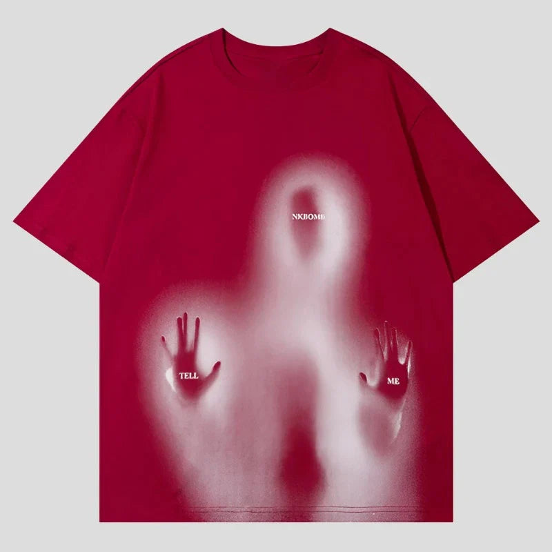 Punk Rock T Shirts Unreal Shadows Oversized Graphic Tee