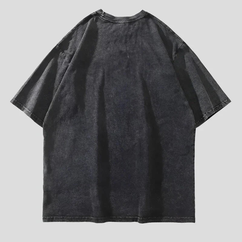 Oversized Vintage Manga Anime T Shirt for Men