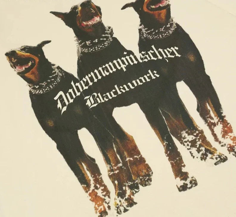 Cotton Doberman Graphic Tee Oversized for Men