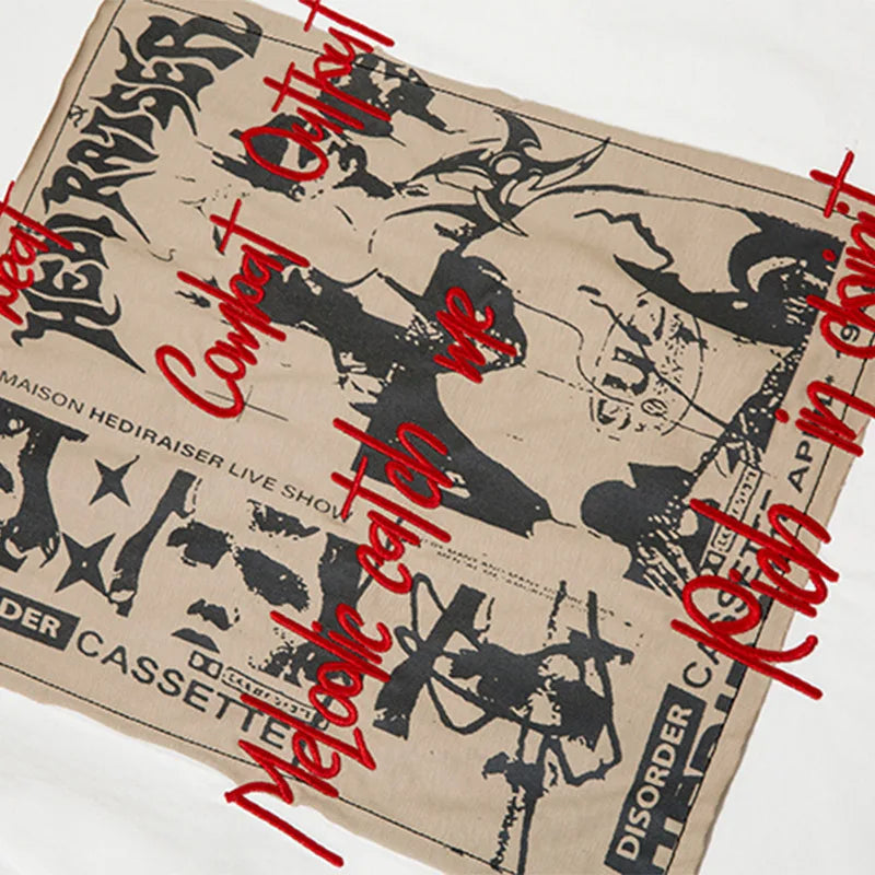 Retro Patch Hip Hop Oversized Y2K T-Shirts