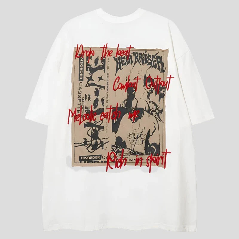 Retro Patch Hip Hop Oversized Y2K T-Shirts