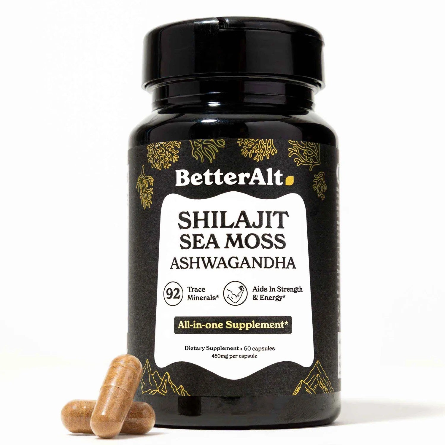 BetterAlt Sea Moss Capsules – High Potency Supplement for Strength & Endurance | 60 Capsules