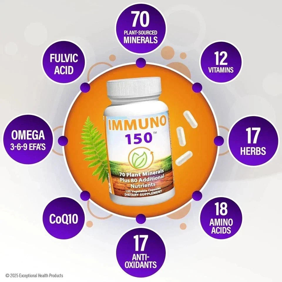 Immuno 150, Immune Support Supplement, Packed with 70 Plant Minerals, 13 Essenti